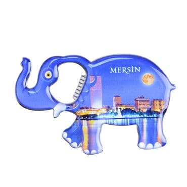 Wholesale Mersin Themed Myros Elephant Bottle Opener Refrigerator Magnet T 98*61 mm - 5