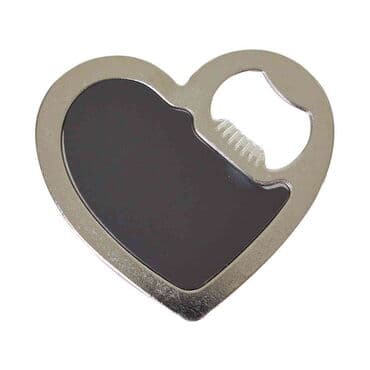 Mersin Themed Heart Shaped Metal Magnetic Bottle Opener 85x76 mm - 2