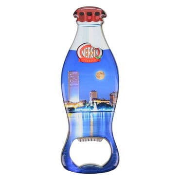 Wholesale Mersin Themed Myros Metal Bottle Opener Refrigerator Magnet 120x41 mm