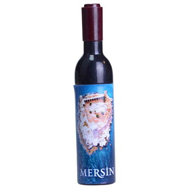 Mersin Themed Bottle Shaped Metal Wine Bottle Corkscrew Opener-Magnetic 115x25x25 mm - 4