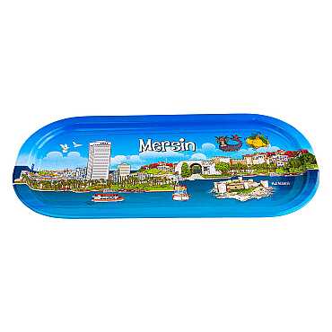 Mersin Temalı Oval Tepsi (35X16 Cm) - Myros