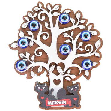 Mersin Themed Wooden Colored 3D Fridge Magnet - 5