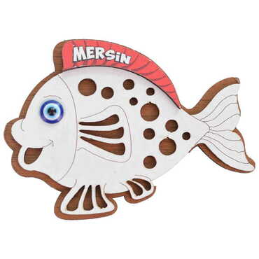 Mersin Themed Wooden Colored 3D Fridge Magnet - 6