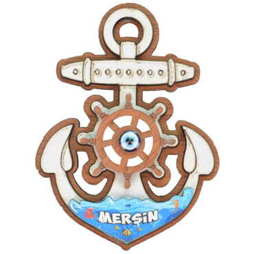 Mersin Themed Wooden Colored 3D Fridge Magnet - 11