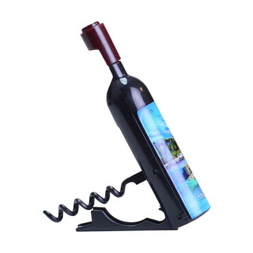 Mersin Themed Bottle Shaped Metal Wine Bottle Corkscrew Opener-Magnetic 115x25x25 mm - Thumbnail