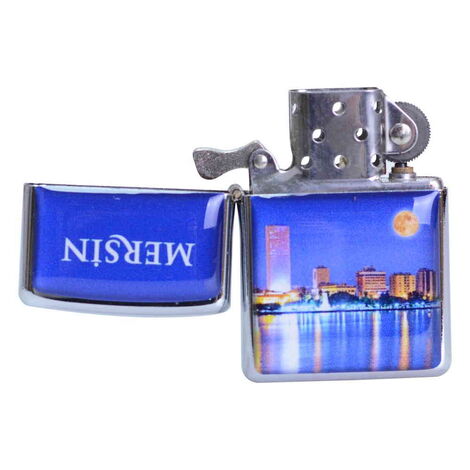 Mersin Themed Custom Printed Metal Gasoline Lighter