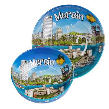 Mersin Themed Metal Bowl 115 mm - Myros