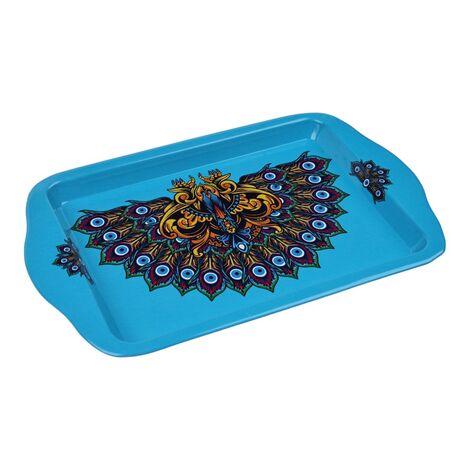 Wholesale Evil Eye Themed Mini Metal Tray (25*16 Cm) Double Sided Printed - 8