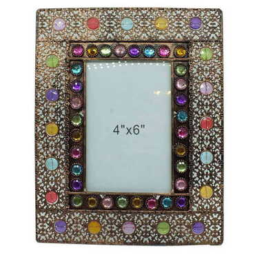 Myros - Metal Beady Photo Frame 260X210 Mm