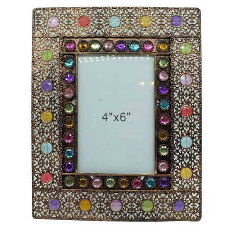 Metal Beady Photo Frame 260X210 Mm