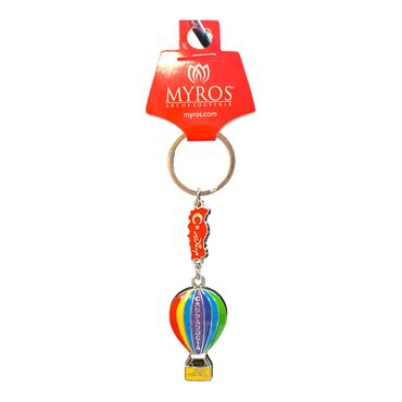 Metal Cappadocia Map Balloon Keychain - Thumbnail