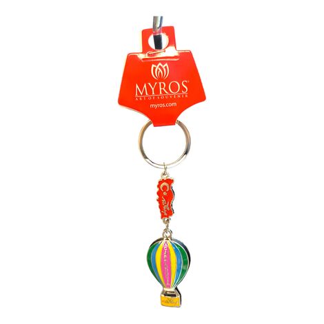 Metal Cappadocia Map Balloon Keychain