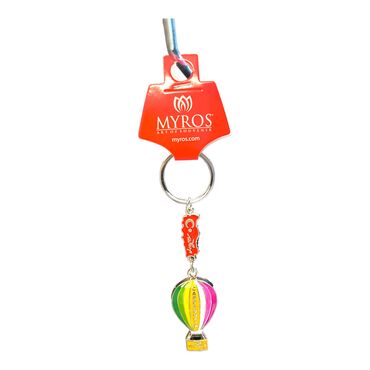 Metal Cappadocia Map Balloon Keychain - Thumbnail