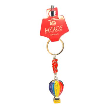 Metal Cappadocia Map Balloon Keychain - Thumbnail