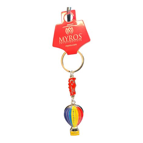 Metal Cappadocia Map Balloon Keychain