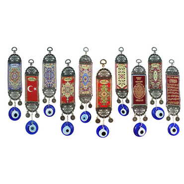 Myros - Metal Evil Eye Themed Zamac Wall Hanging Decor 5 cm