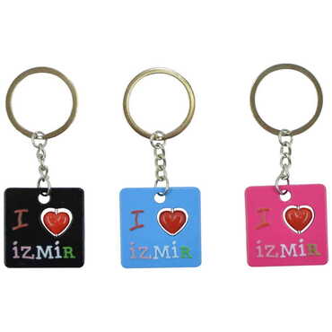 Izmir Themed Metal Keychain - 2
