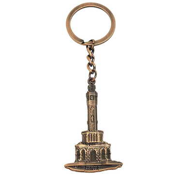 Metal Izmir Clock Tower Keychain - Thumbnail