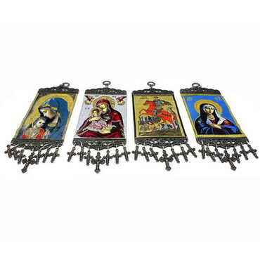 Myros - Metal Religious Themed Zamac Wall Hanging Decor 10 cm