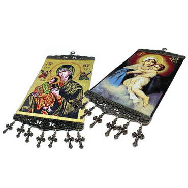 Myros - Metal Religious Themed Zamac Wall Hanging Decor 20 cm