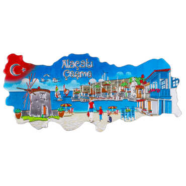 Metallic Map Refrigerator Magnet - 4