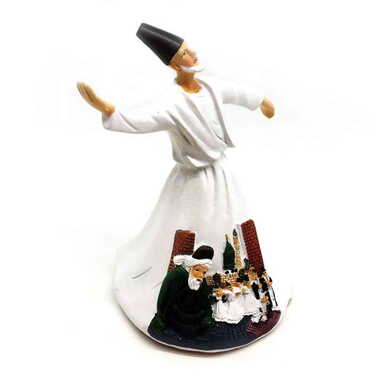 Mevlana Dervish Themed Polyester Music Box Figurine - Myros