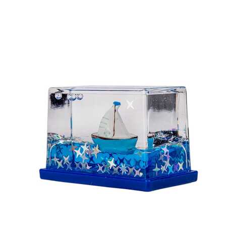 Mini Water-Filled Acrylic Rectangle Refrigerator Magnet - 1