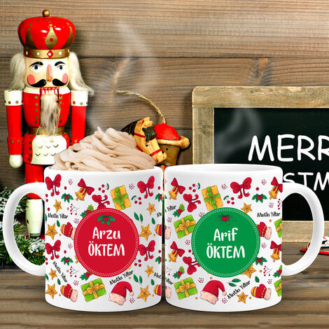 Mistletoe Mug with Customizable Name