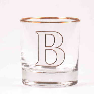 Monogram Whiskey Glass - Thumbnail