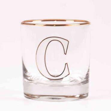 Monogram Whiskey Glass - Thumbnail