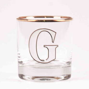 Monogram Whiskey Glass - Thumbnail