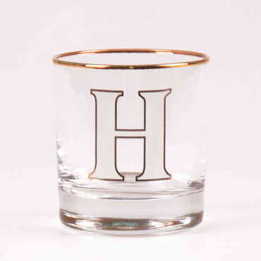 Monogram Whiskey Glass - Thumbnail