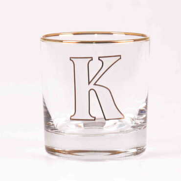 Monogram Whiskey Glass - Thumbnail