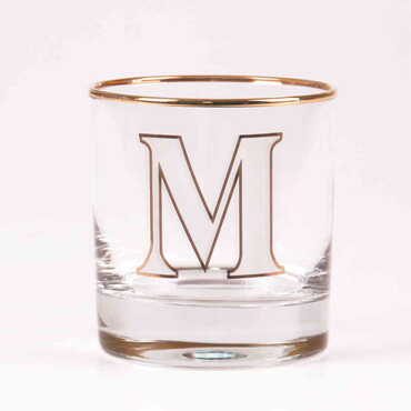 Monogram Whiskey Glass - Thumbnail