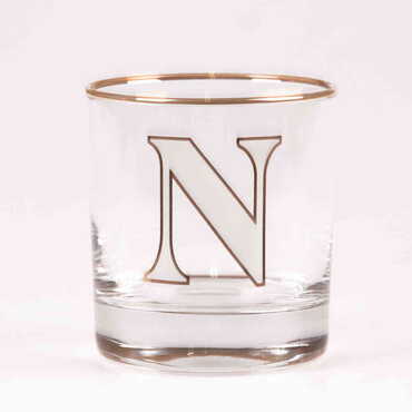 Monogram Whiskey Glass - Thumbnail