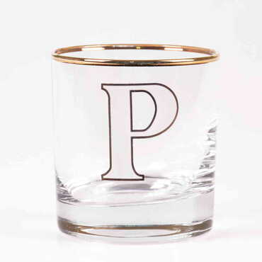 Monogram Whiskey Glass - Thumbnail