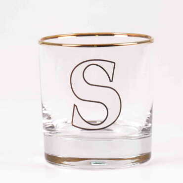 Monogram Whiskey Glass - Thumbnail