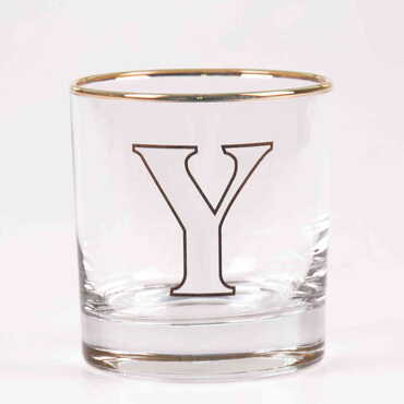 Monogram Whiskey Glass - Thumbnail