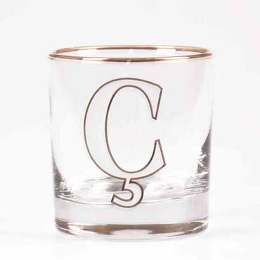 Monogram Whiskey Glass - Thumbnail