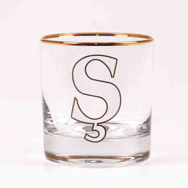 Monogram Whiskey Glass - Thumbnail