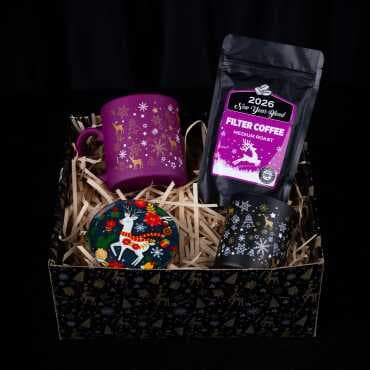 Purple Winter Magic Coffee Set