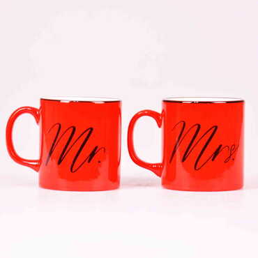 Mr. & Mrs. Ceramic Mug Set Of 2 - Thumbnail