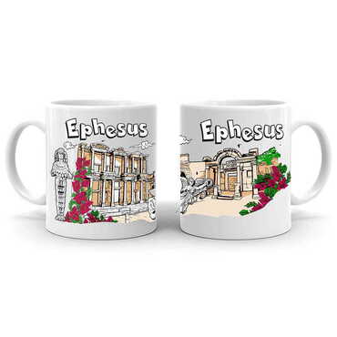 Museum Themed Custom Printed Ceramic Coffee Mug 82x90 mm - Myros