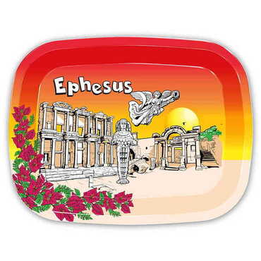 Museum Themed Customised Printed Tin Serving Tray 305x235 mm - Thumbnail