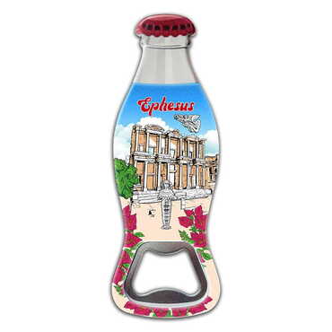 Myros - Museum Themed Customised Uv Printed Coca Cola Bottle Shape Plastic Base Bottle Opener 42x120 mm