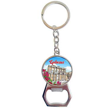 Myros - Museum Themed Metal Keychain With Opener 35x120 mm