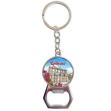 Museum Themed Metal Keychain With Opener 35x120 mm - Myros