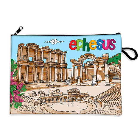 Museum Themed Turkish Woven Wallet 215x155x8 mm - 1