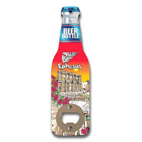 Müze Temalı Myros Ahşap Bira Şişesi Açacak Magnet 200x59 mm
