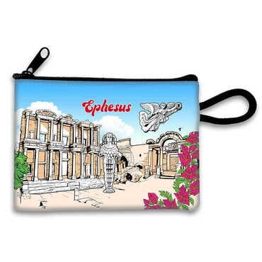 Museum Themed Turkish Woven Wallet 113x80x8 mm
